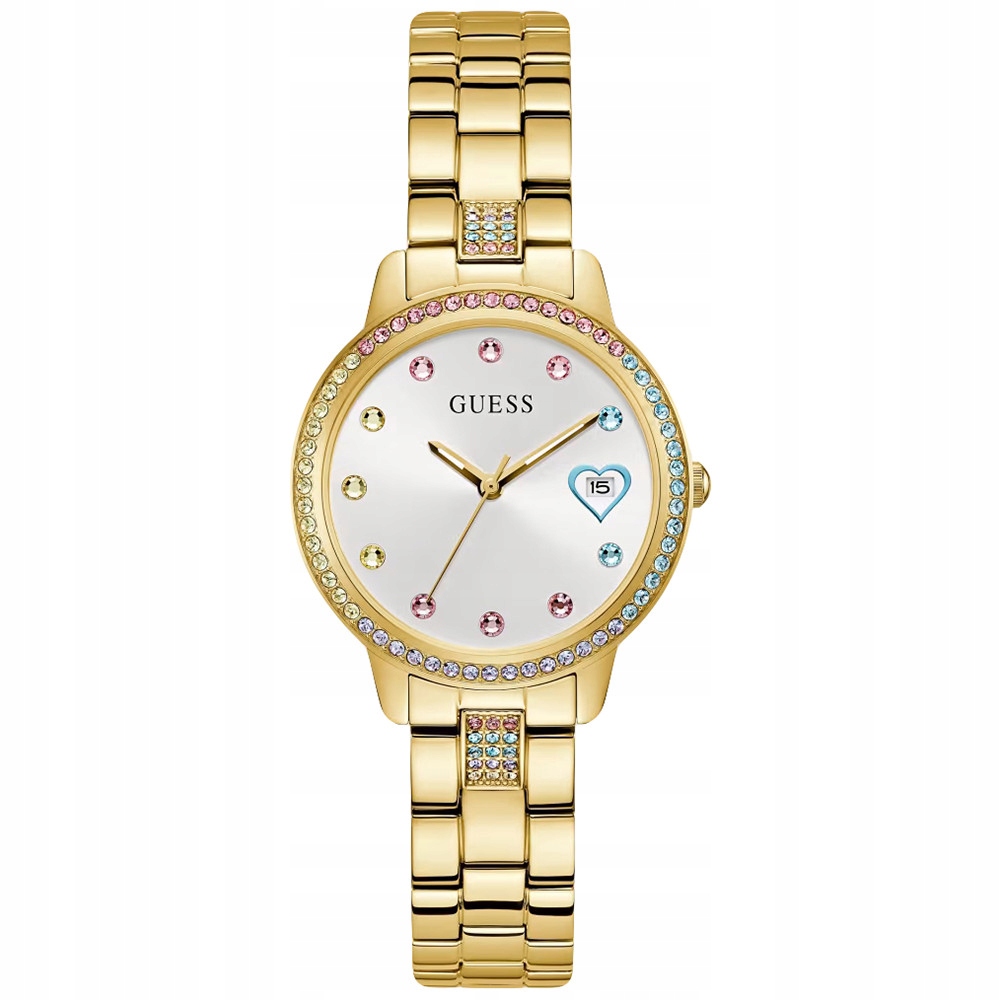Dámské hodinky Guess GW0657L2 Zirkony zlaté