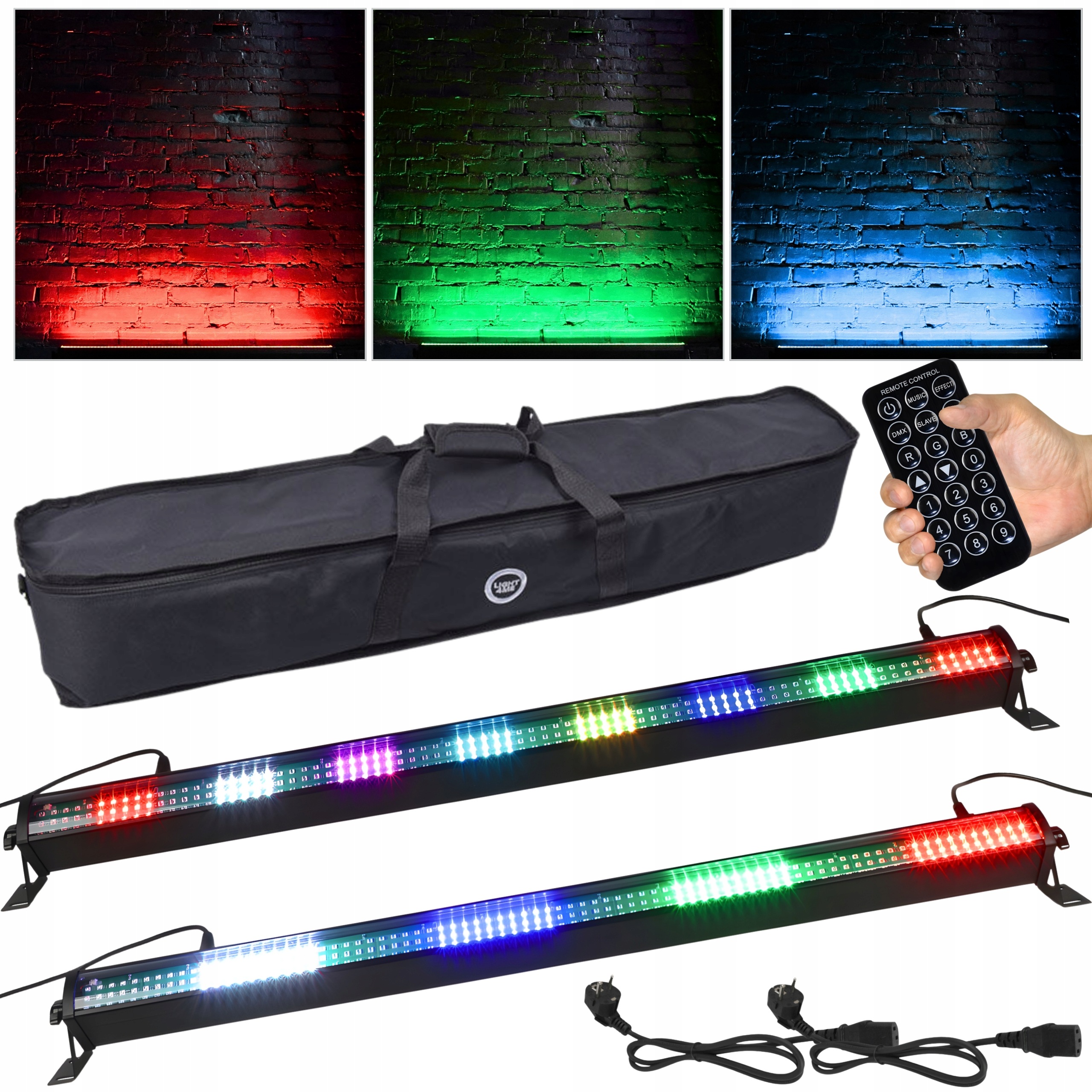 Set 2x Osvětlovací Lišta Nosník Světlo Led 240x1,5W Rgb Pouzdro
