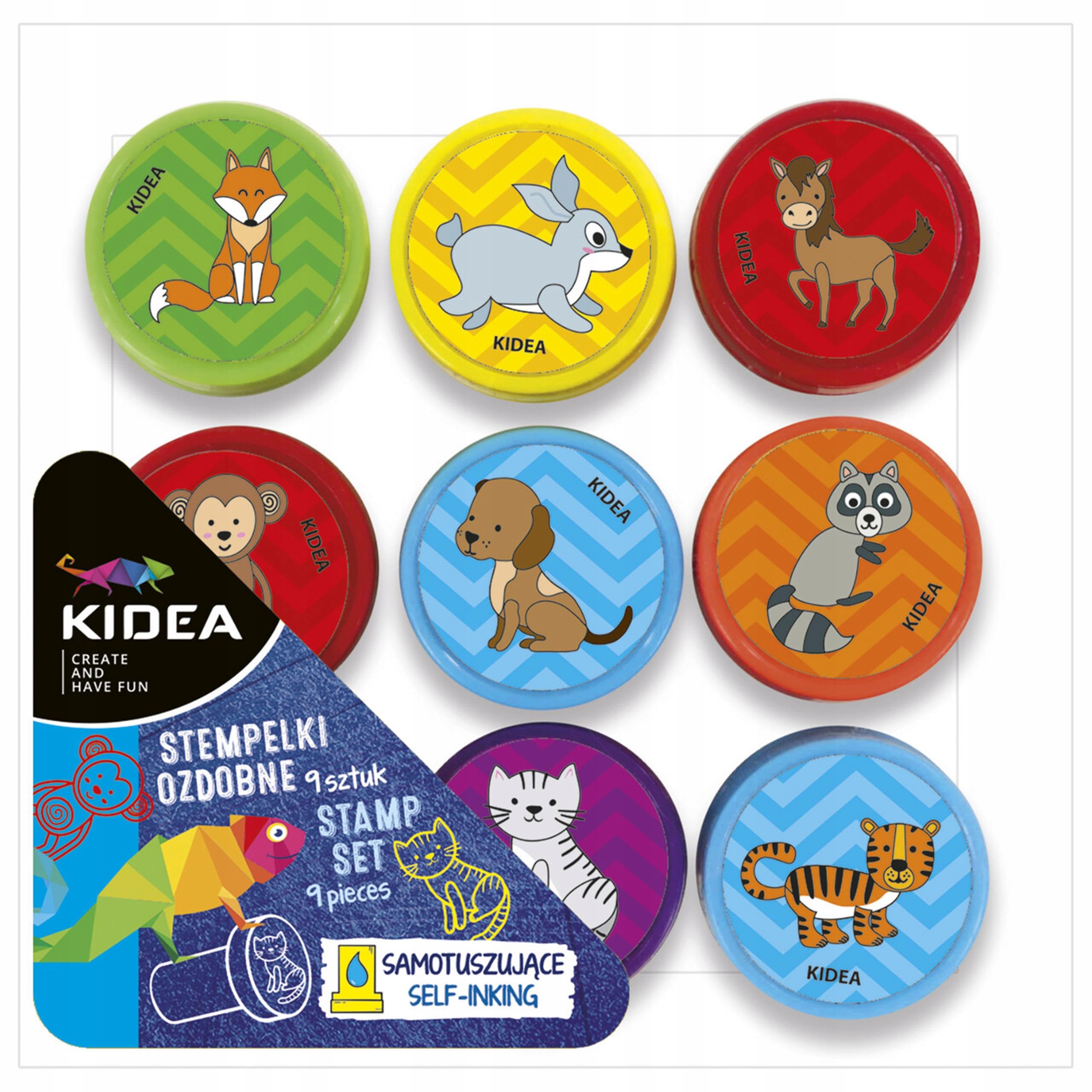 

Stempelki Ozdobne Kolorowe Dla Dzieci 9 szt Kidea