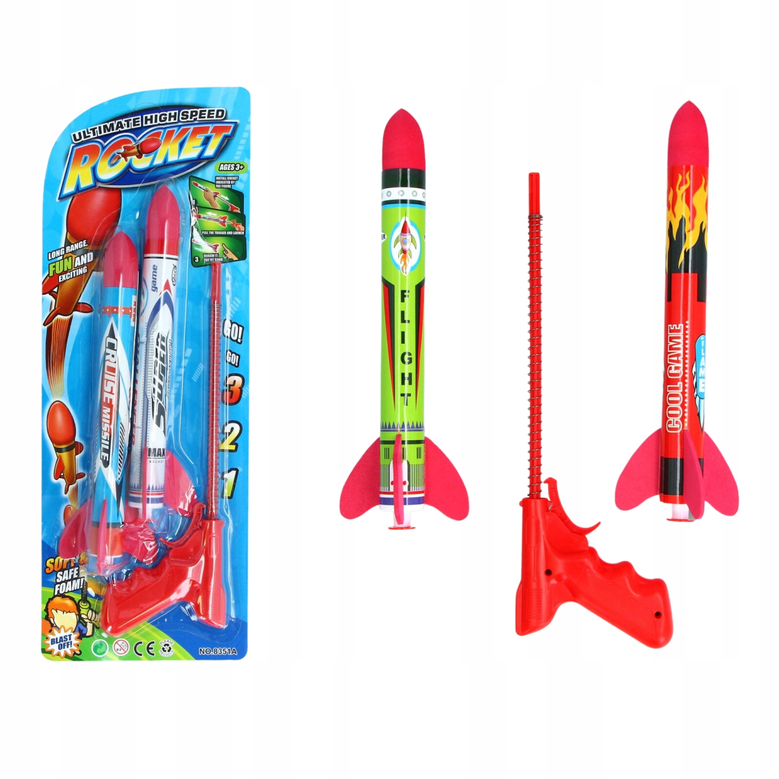 Pistolet Wyrzutnia Rakiet Strzałek Rakietowa abawa Karabin Rzutki Strzał