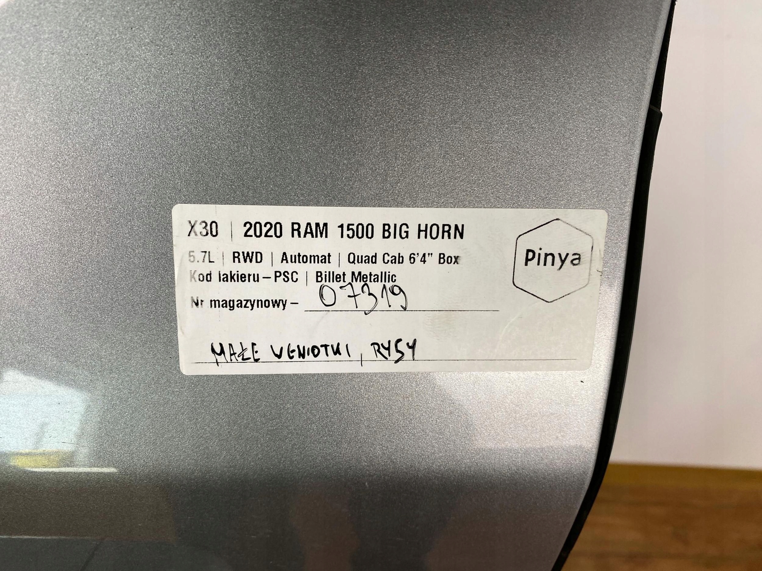 Tür links heck Dodge Ram 1500 VI 2019+ USA