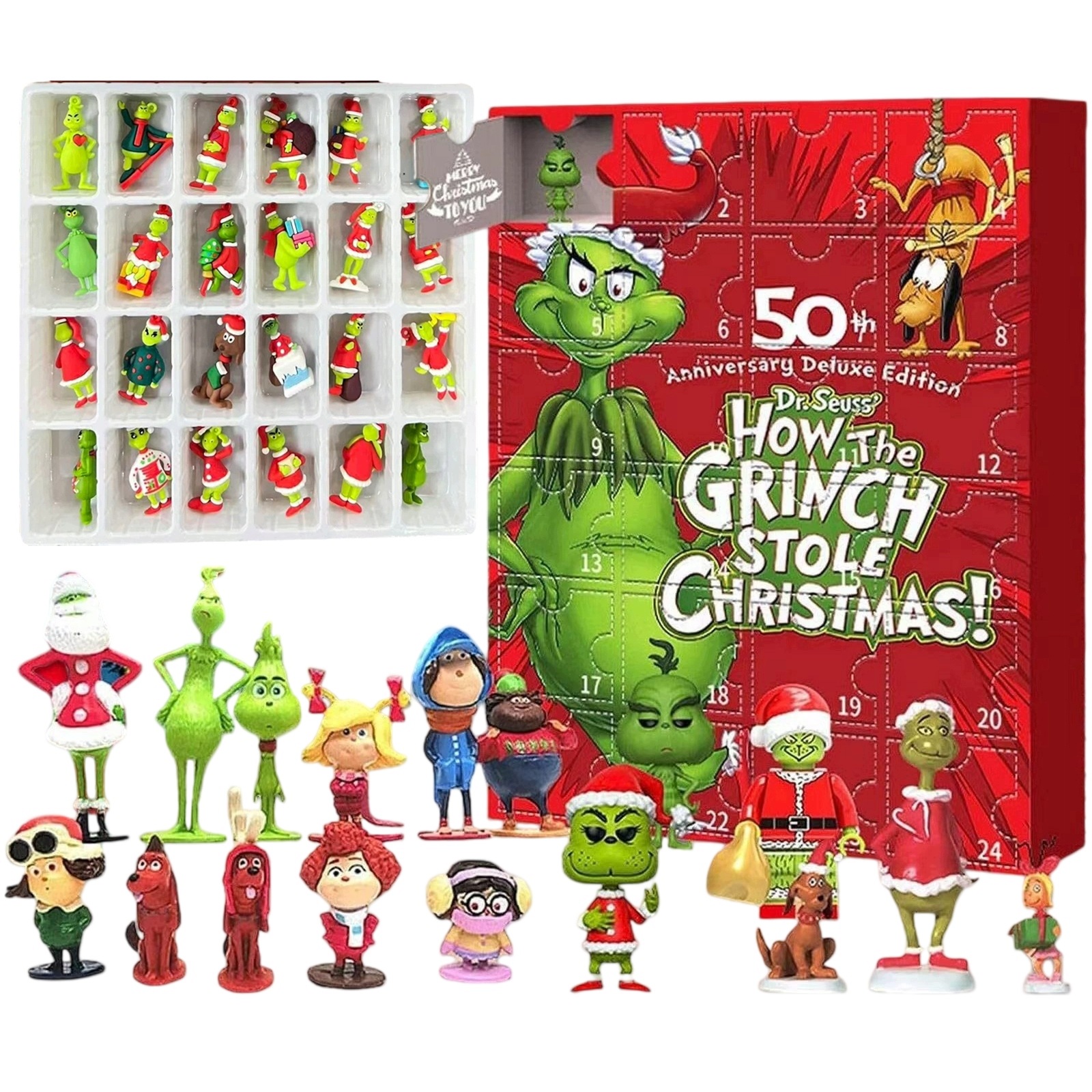 Адвент-календарь Grinch, 24 фигурки 3D