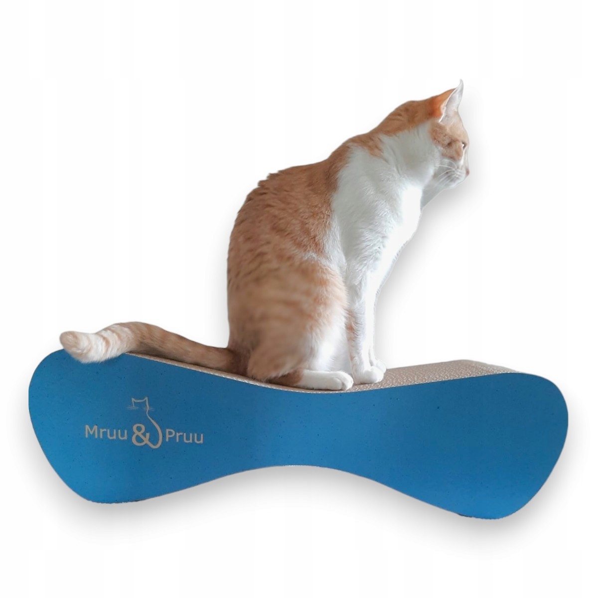 Levně Škrabadlo pro kočky modré, velké MIMI 70x23x24 cm Mruu&Pruu