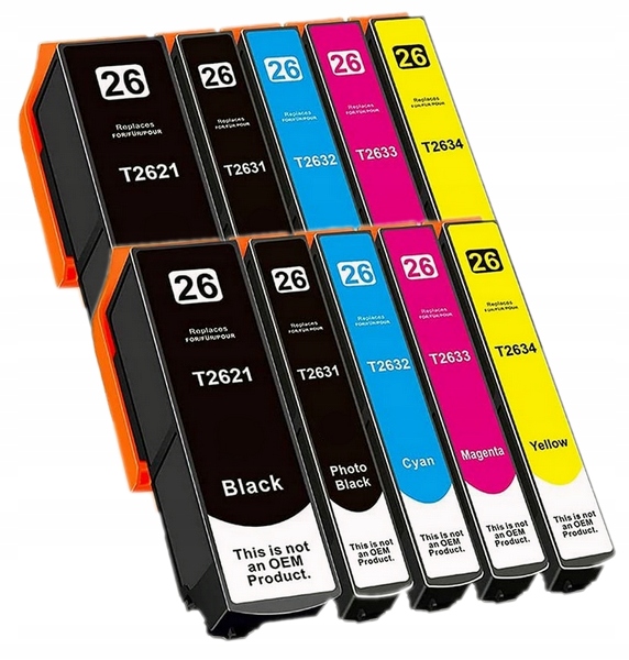 

10x Tusz Do Drukarki Epson XP610 XP615 XP620 XP625