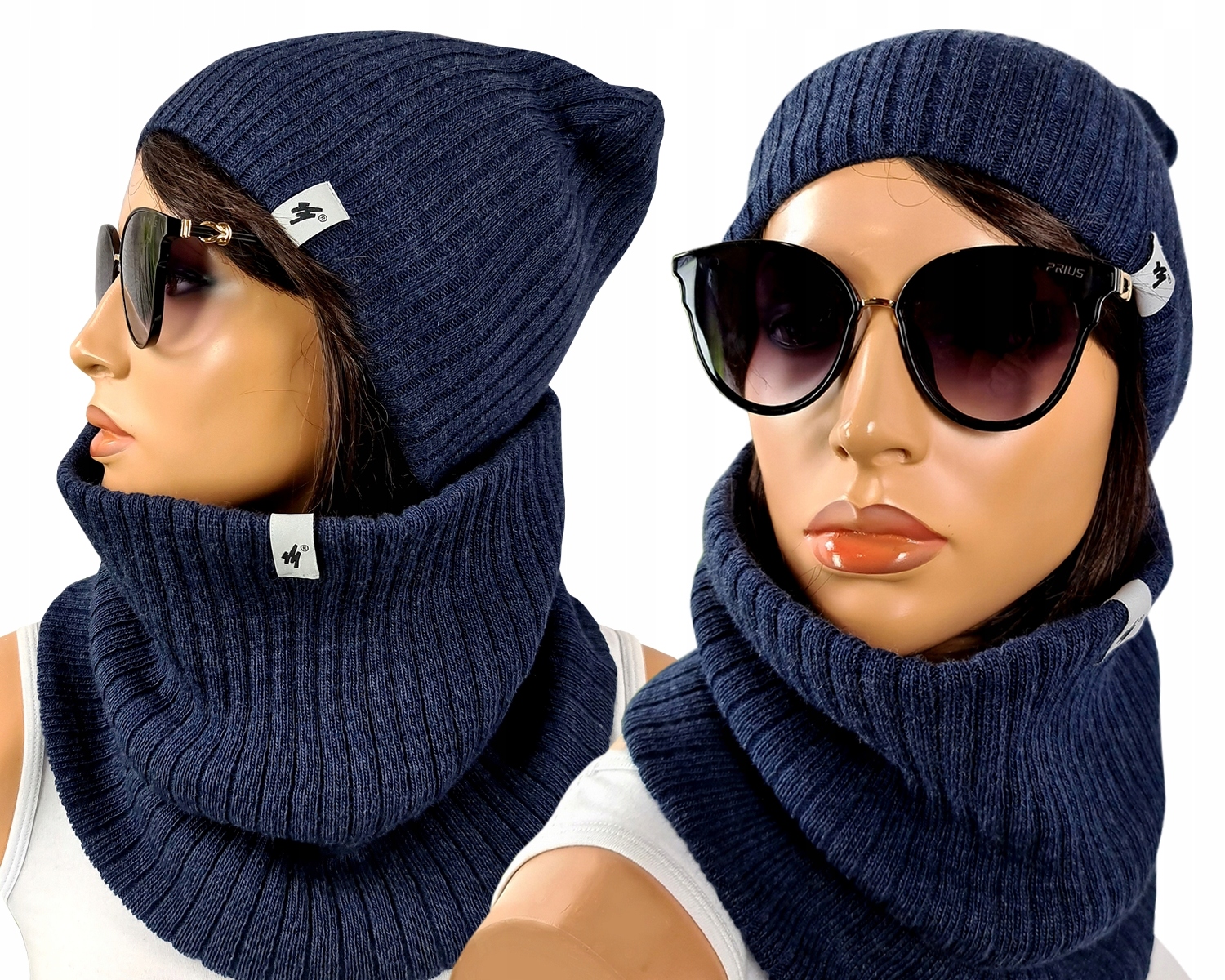 

Gruba Czapka Komin szalik Polski Komplet