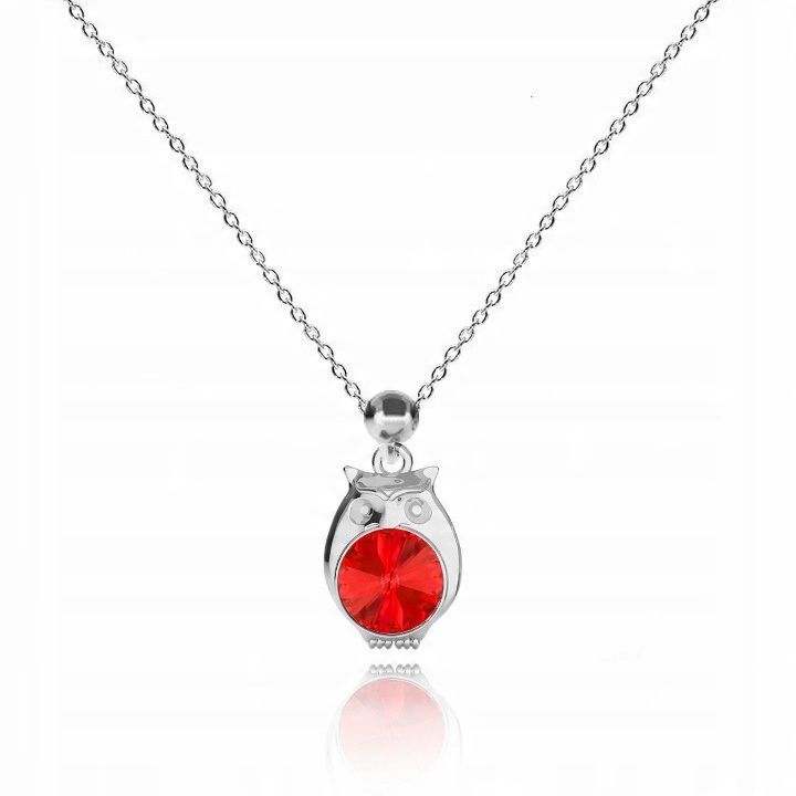 

Srebrny Naszyjnik Sowa Sówka Swarovski srebro 925