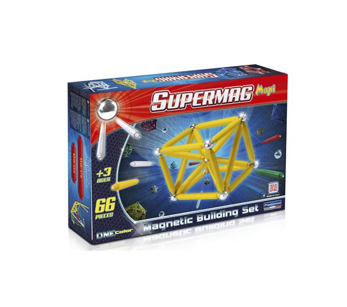 Klocki magnetyczne Supermag Maxi białe 66 el.