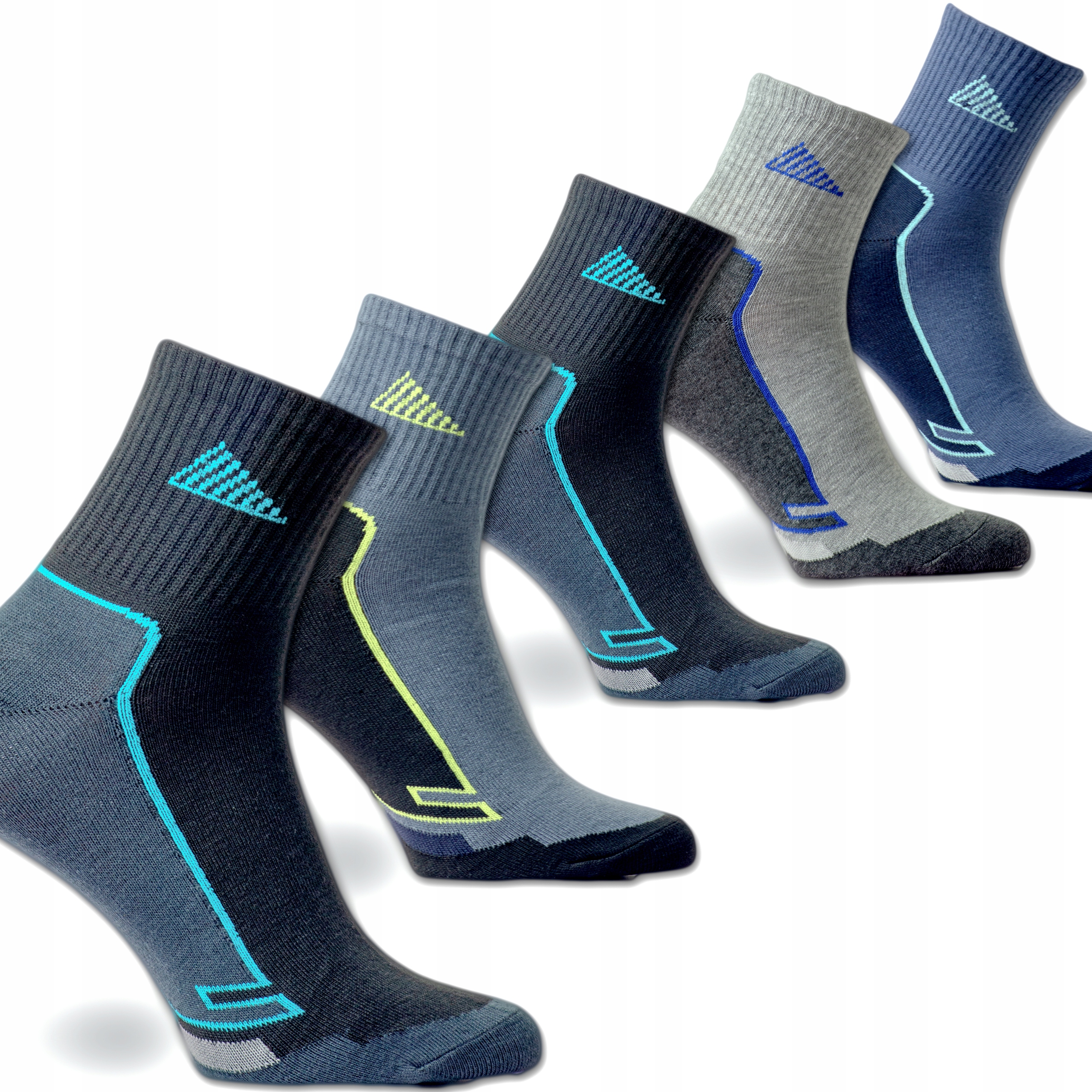 

5 X Skarpety Męskie Bawełniane Sportowe 42-46