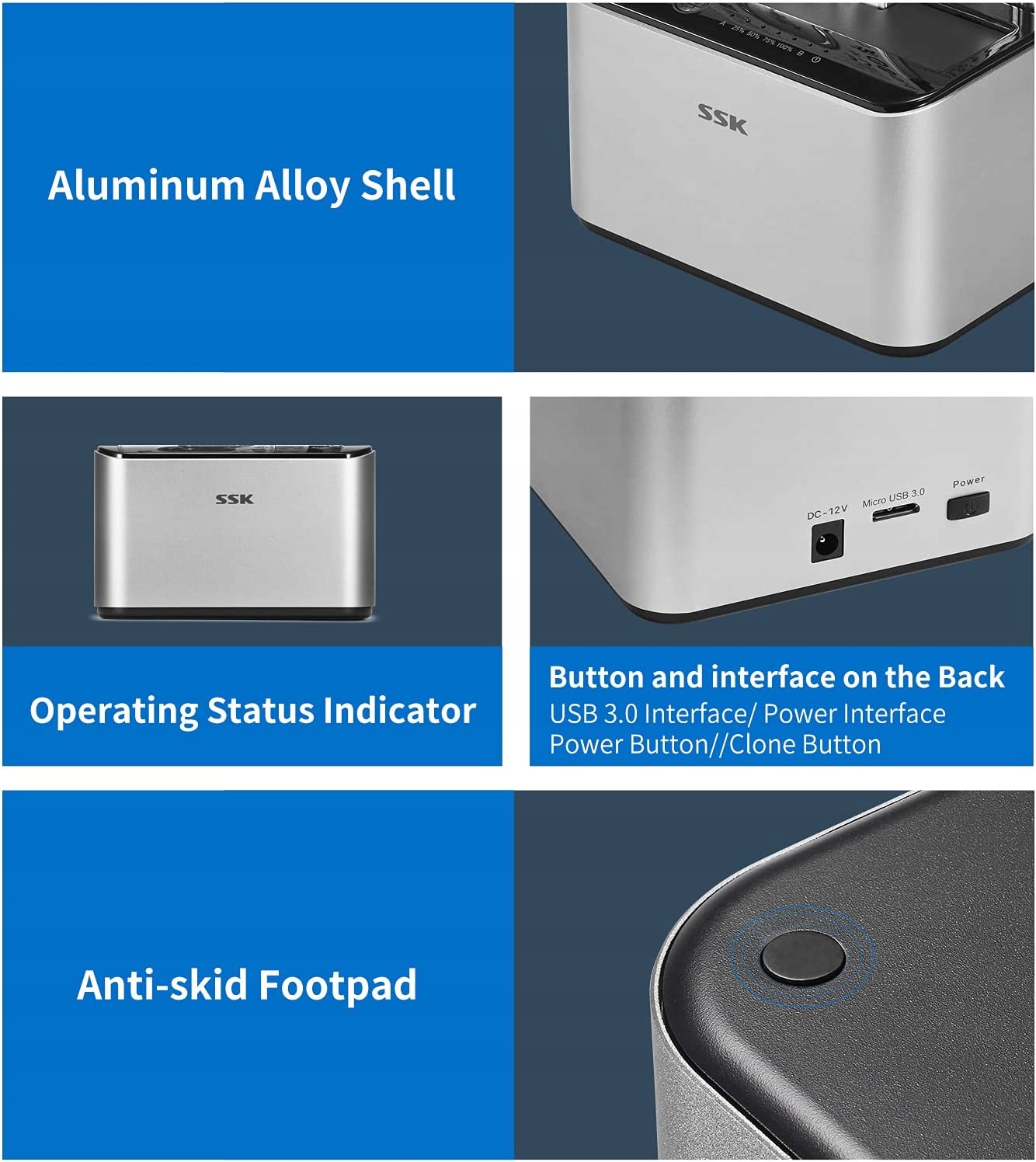 stacja dokująca do dysków twardych SSK Kod producenta A1132