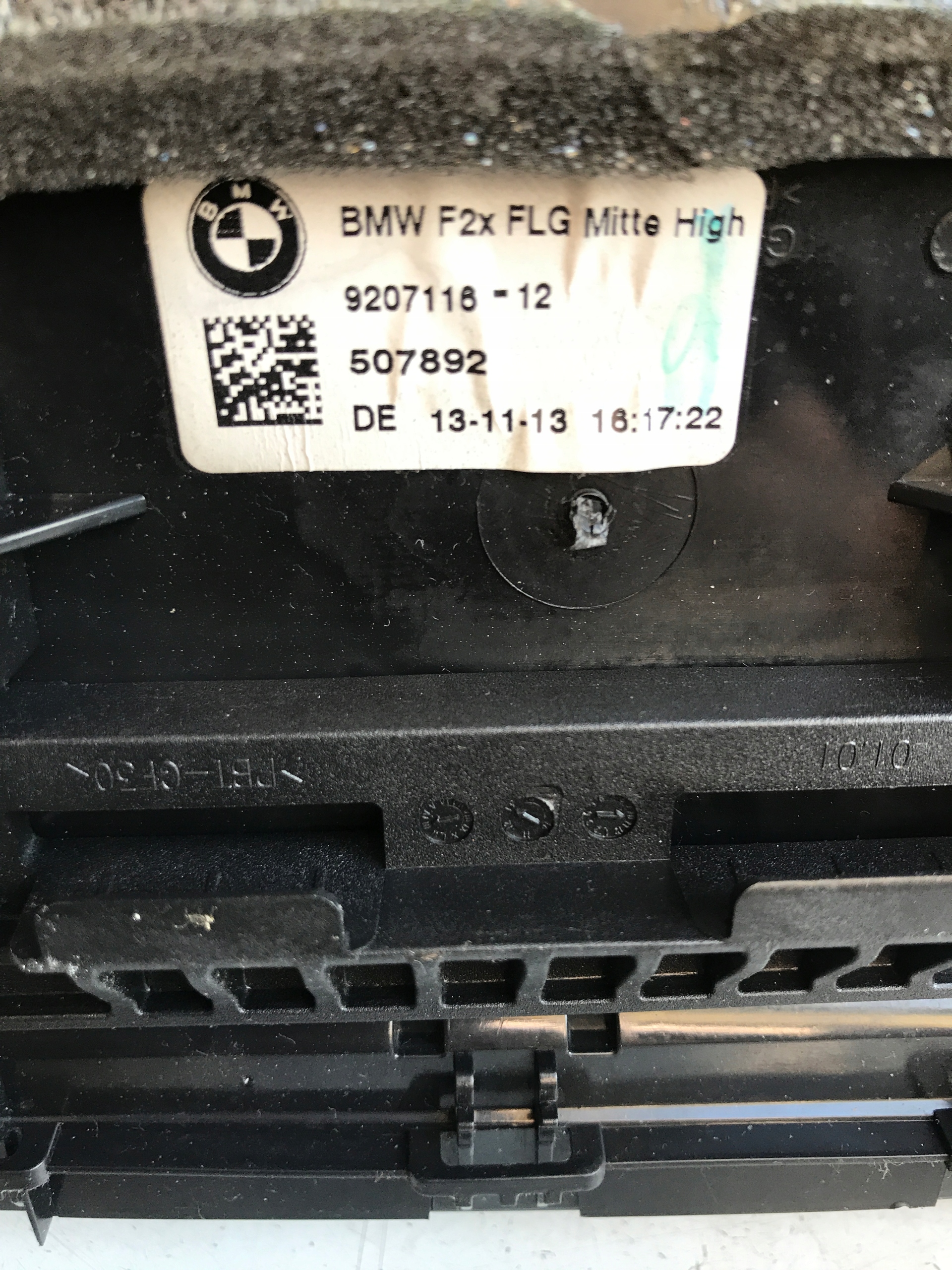 central grid air conditioning devices BMW 1 F20 9207116