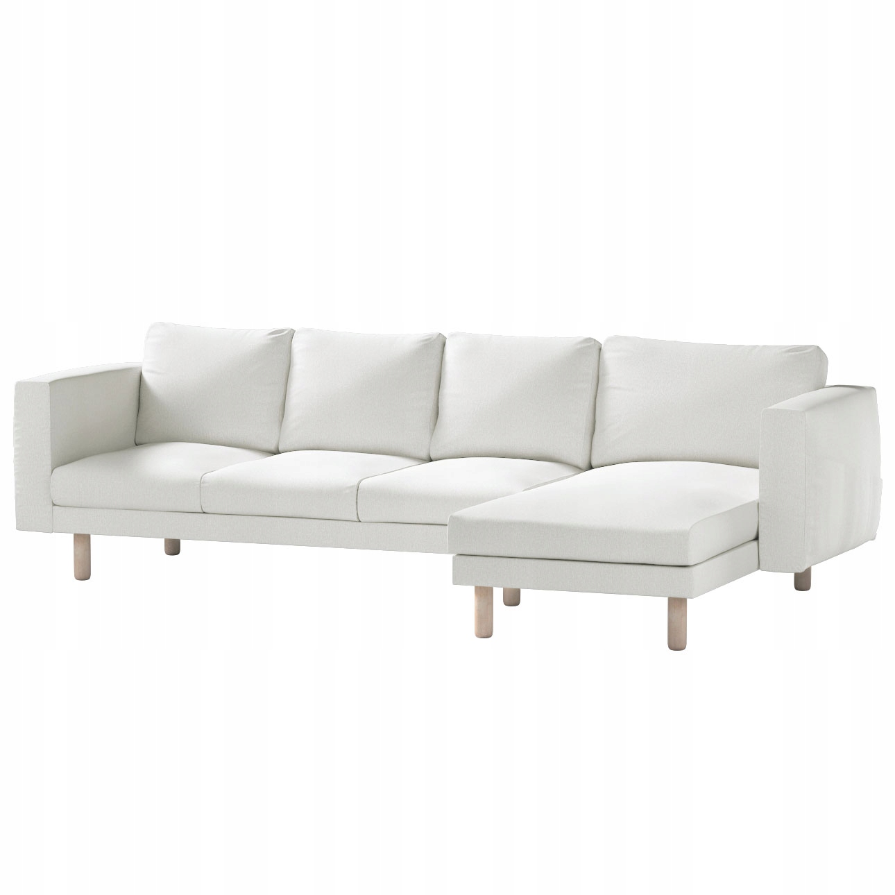 Dekoria Potah na pohovku Norsborg pro 4 osoby s lenoškou Ikea, bílá barva