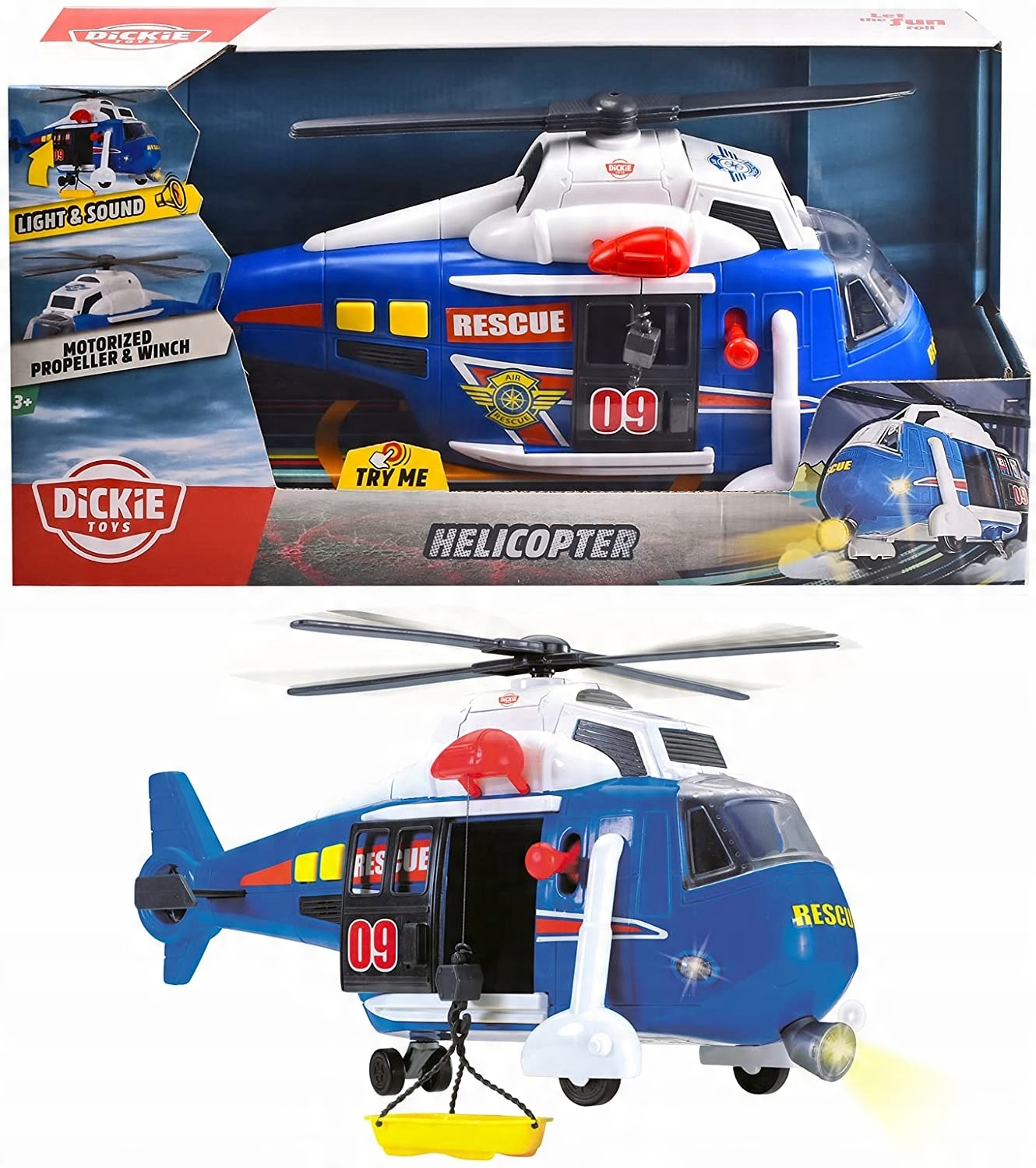 

Dickie Duży Helikopter Śmigłowiec Efekty Samolot