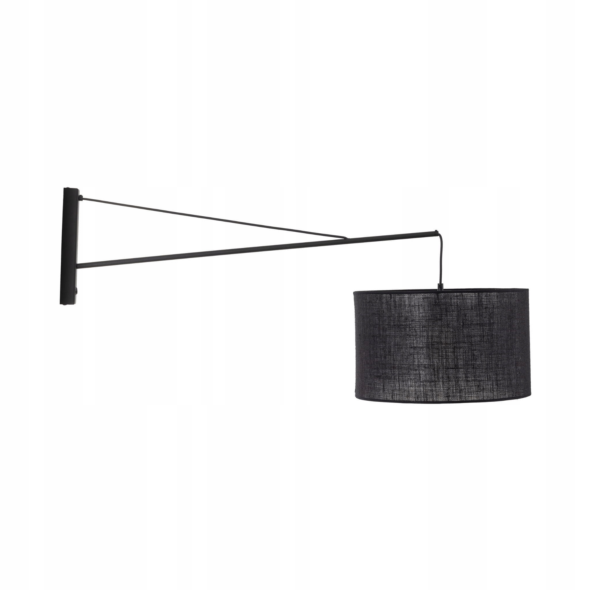 Nástenné svietidlo Glorii čierne závesné tienidlo so závitom E27 6639 Tk Lighting