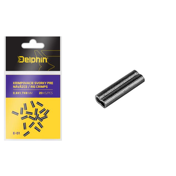 Delphin Zaciski podwójne do przyponów 1,2x2,6x8mm /20szt