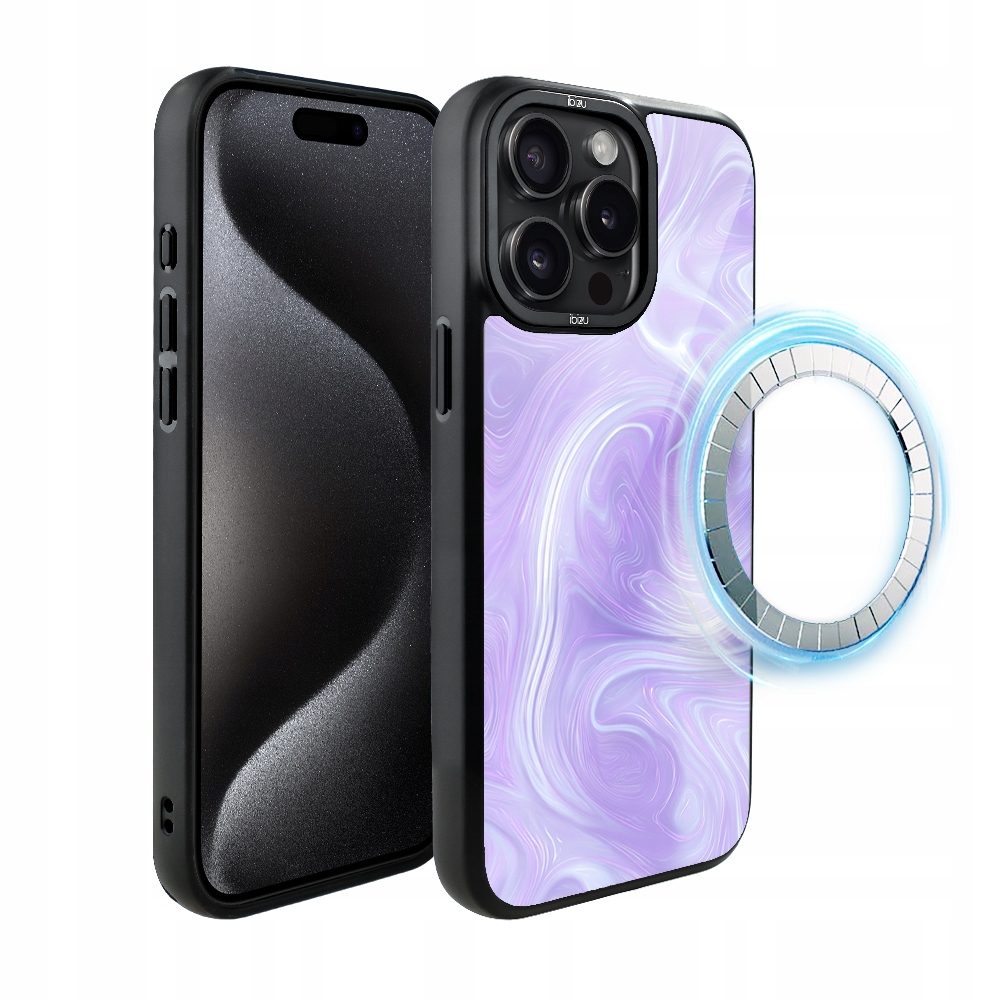 Matný Pouzdro Ibizu DropGuard s MagSafe pro iPhone 15 Pro Max, levandulový vír