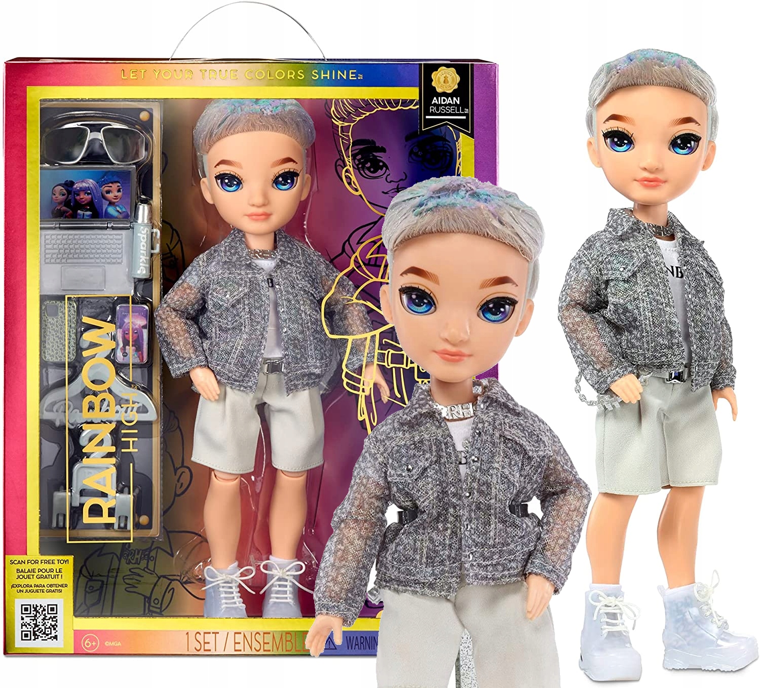 

Rainbow High Lalka Chłopak Aidan Russell 583165 S5