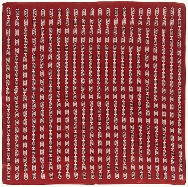 Dámský hedvábný šátek na krk 100% hedvábí 70x70 cm Bordó