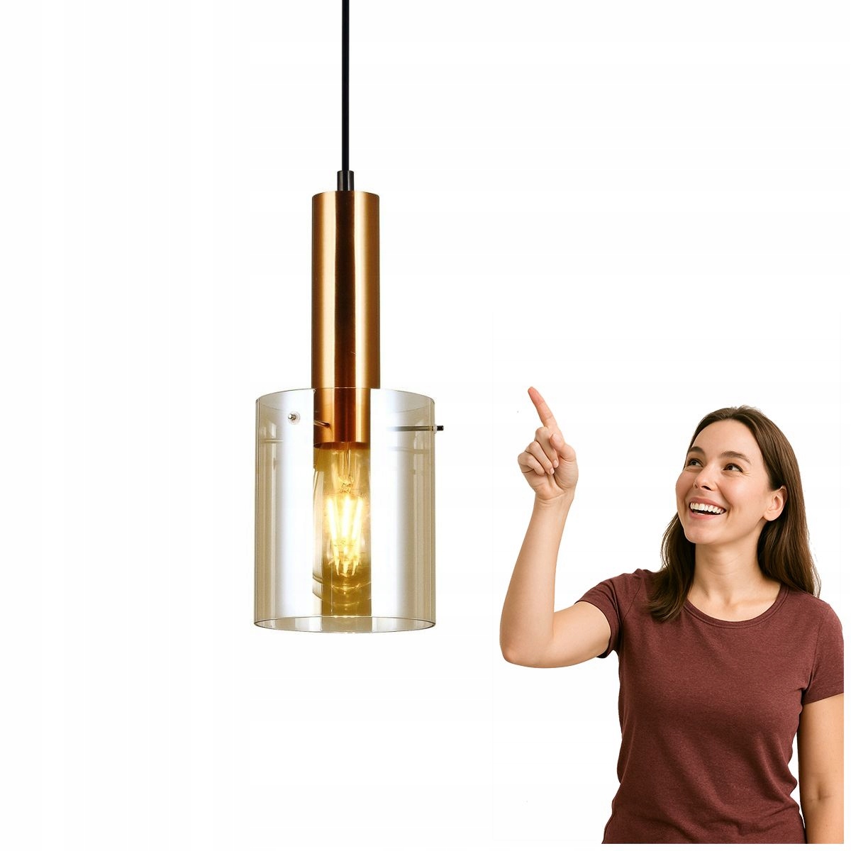 Moderní závěsná lampa Sardo mosazná Italux