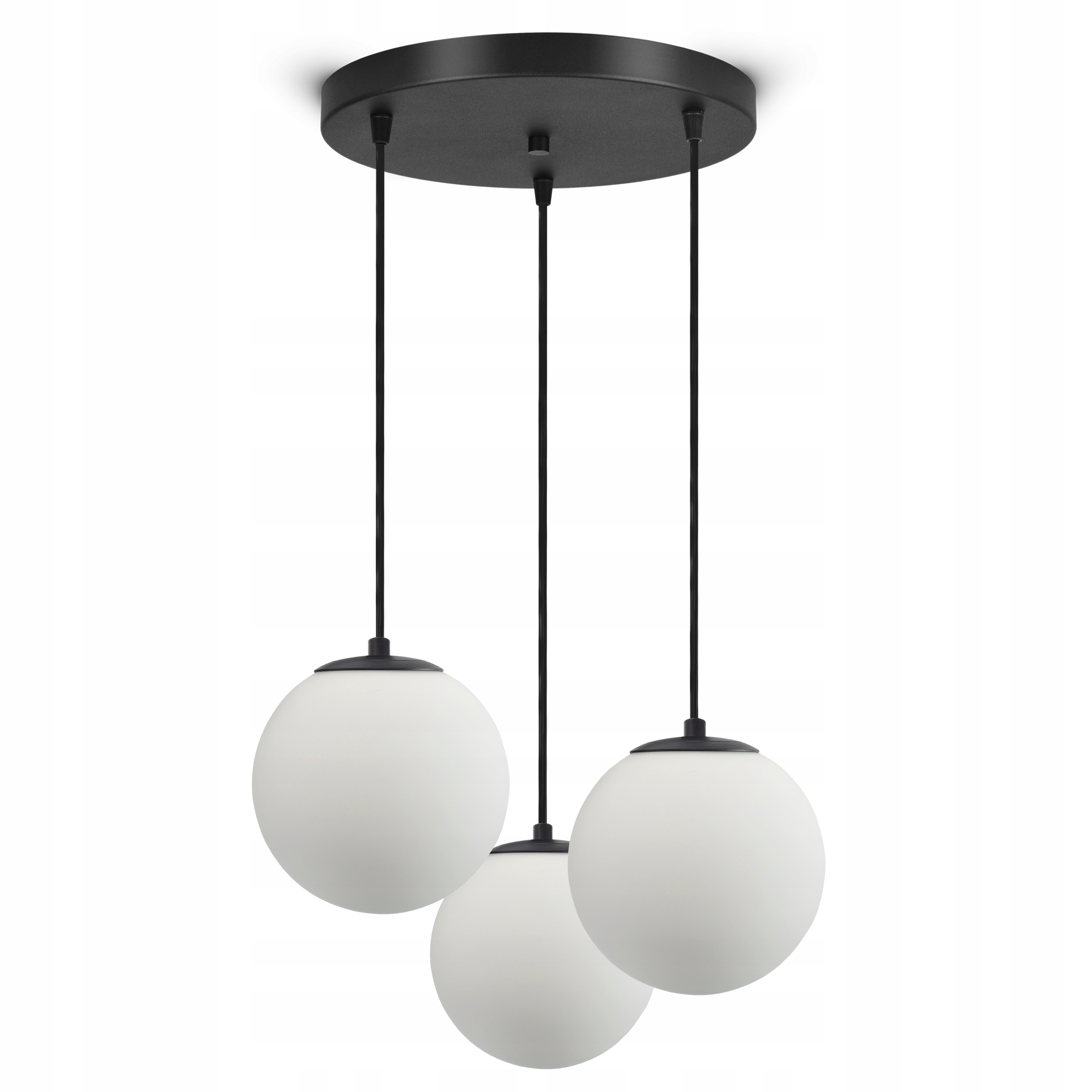 Lampa Sufitowa Wisząca Żyrandol Full Globe Glass 561-EZ3 G9 Białe kule Led
