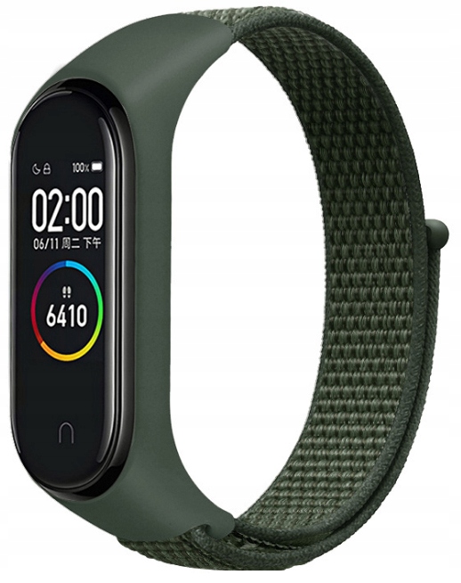 PASEK DO XIAOMI MI BAND 3/4/5/6/7 OPASKA NYLONOWA DO SMARTBAND - KHAKI