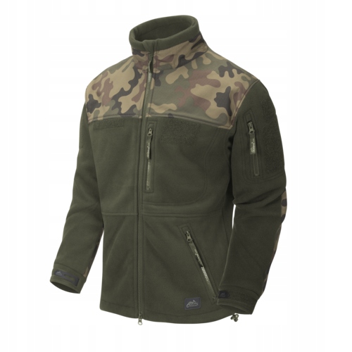 Mikina Fleecová Helikon Infantry Olive Green/PL Woodland -XL