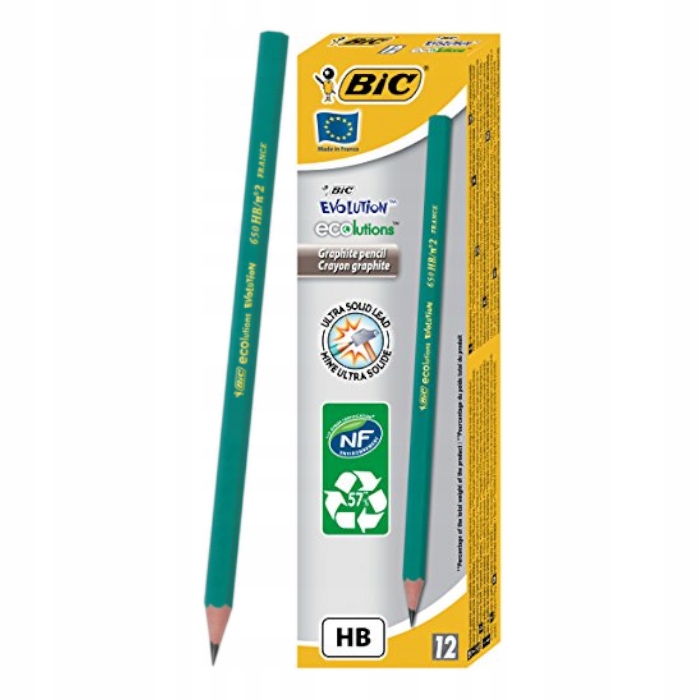

Ołówek Bic Evolution Hb Niełamliwy 12szt pudełko
