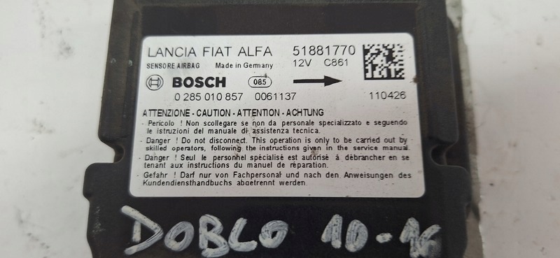 modulo airbag FIAT DOBLO II 0285010857