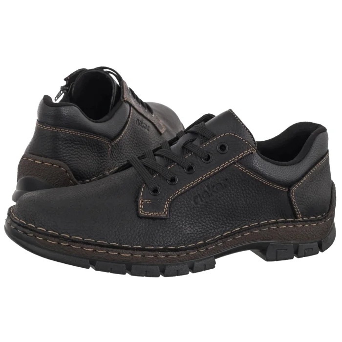 Pánské kožené polobotky Rieker černé 12204-00 Black