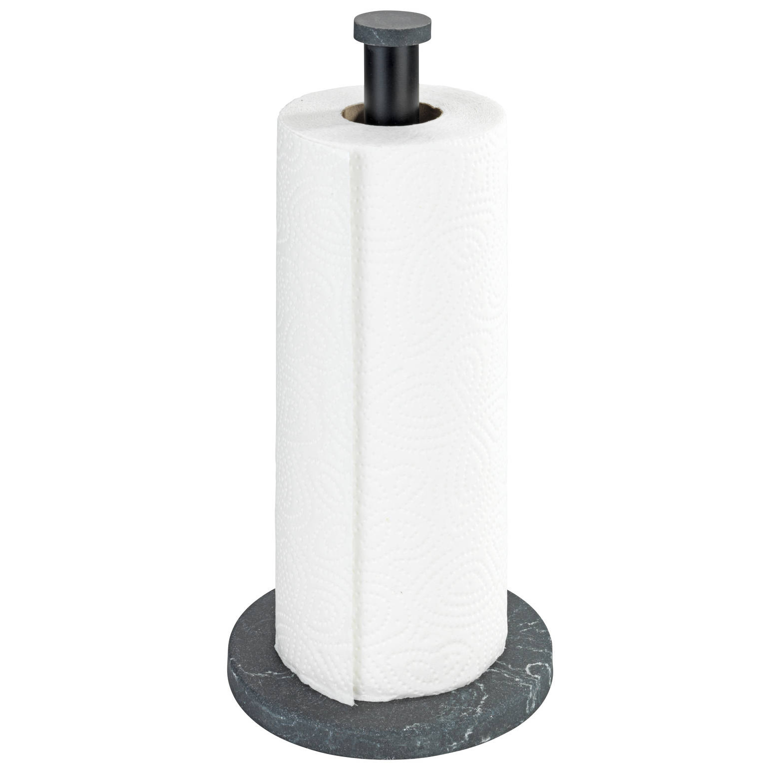 Kuchyňský Stojan Na Papírové Ručníky Kovový, Černý, 15 CM, 32 CM