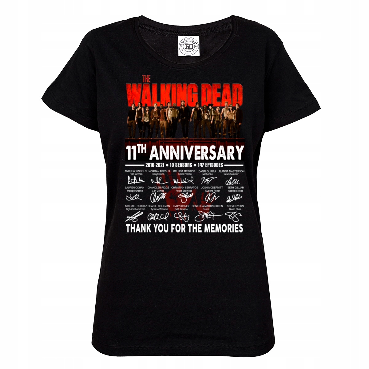 

Damska Koszulka 11 Lat The Walking Dead Autografy