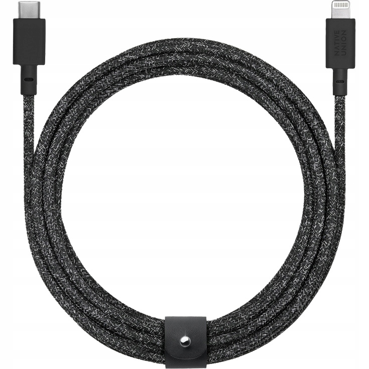 Kabel Usb-c Lightning MFi, Native Union Belt, 1.2 m, Pd 20W z oplotem mocny
