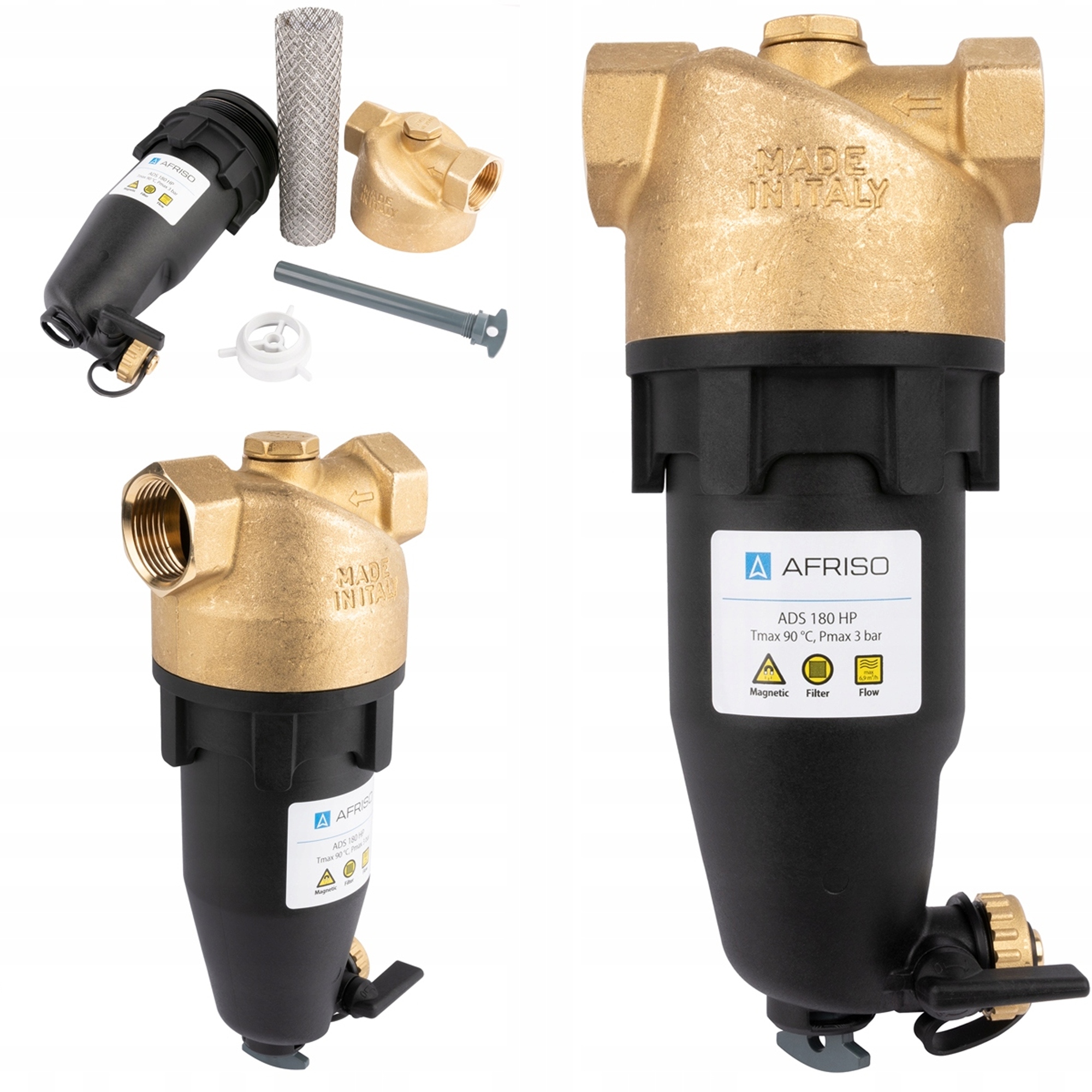 Magnetický Separátor Znečisťujúcich Látok ADS180 Afriso 1'' DN25 pre tepelné čerpadlá