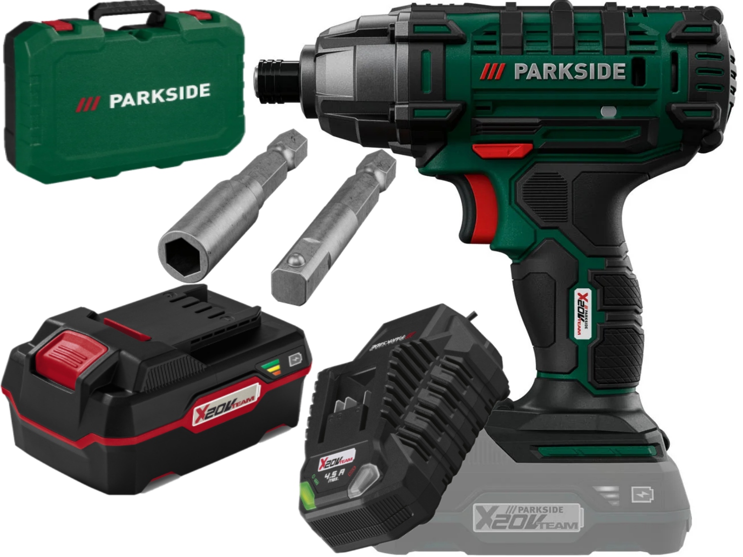 Parkside šroubovák Udarová 180Nm 20V parkside akumulátor Set