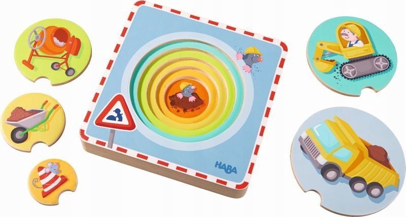 

Warstwowe puzzle układanka Na budowie Haba