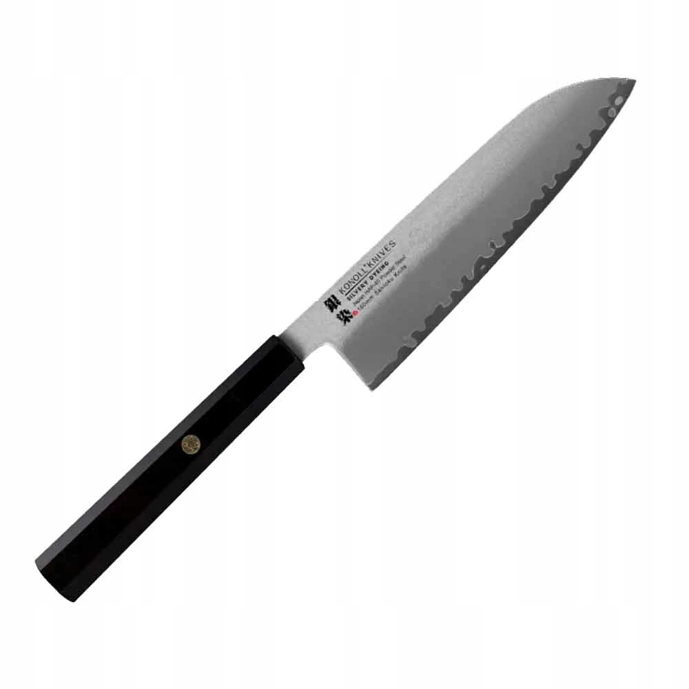 Kuchynský nôž Santoku 180 mm Konoll Silver Dyeing