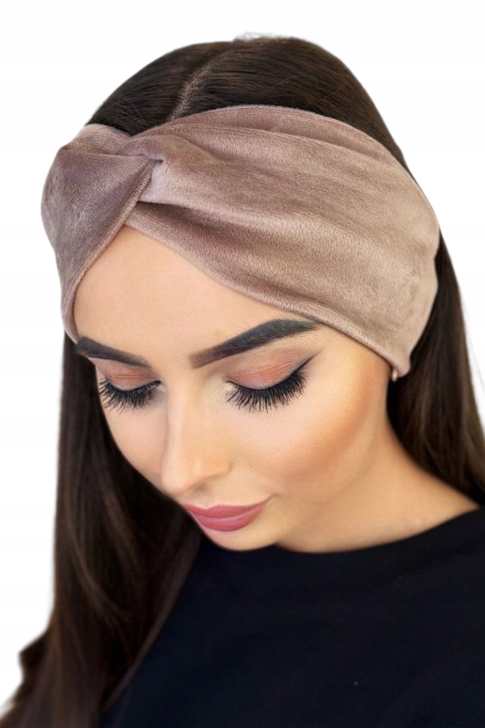 Milá Velurová Čelenka Mocca Univerzální