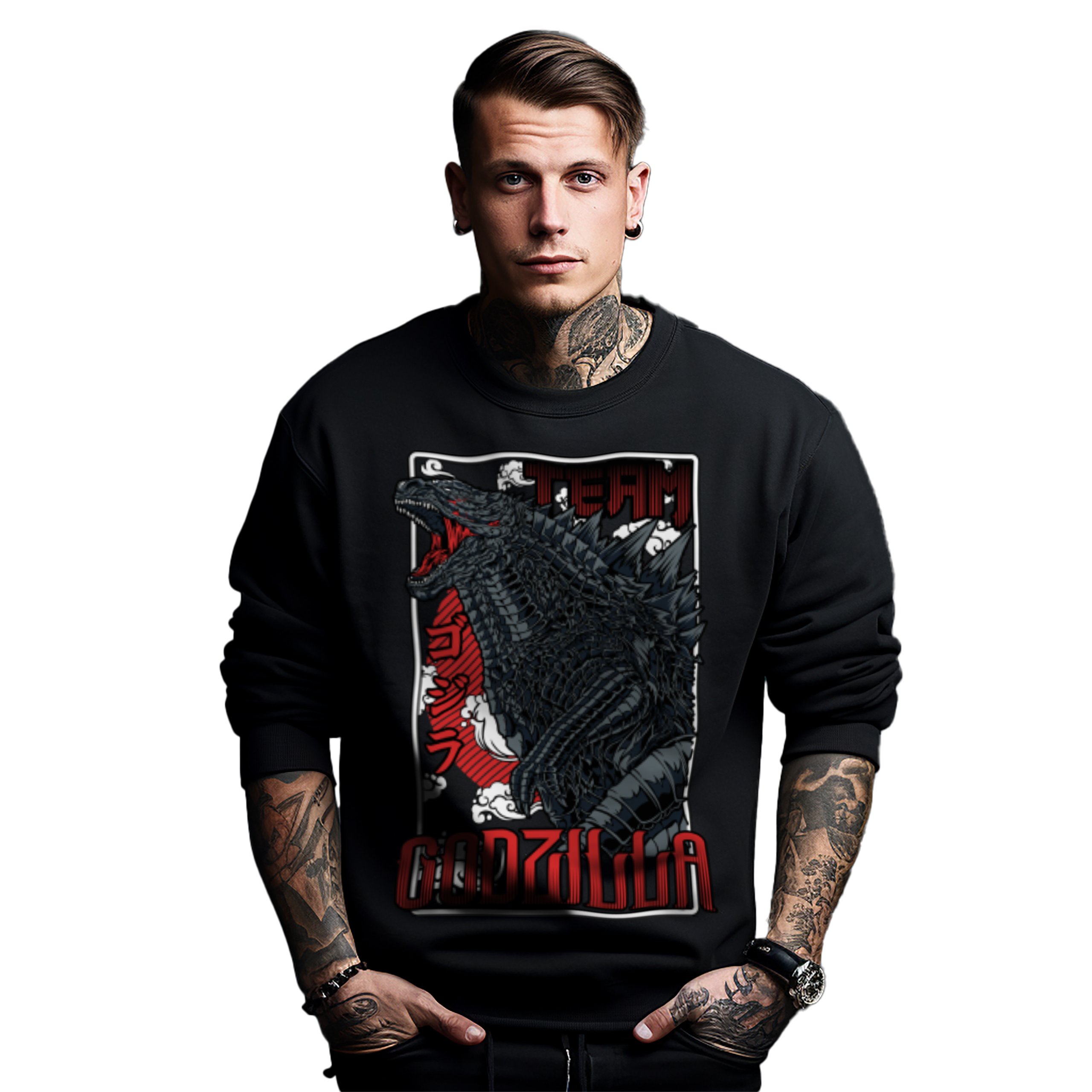 Mikina s potiskem Anime Team Godzilla