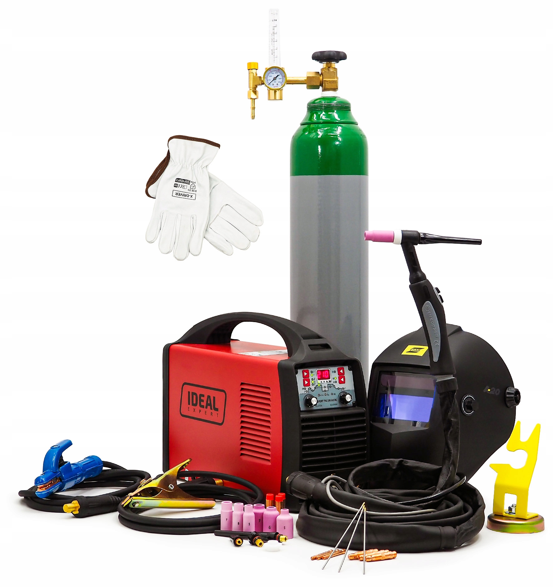 Spawarka inwertorowa Ideal Expert Tig 210 Ac/dc w kolorze szarym