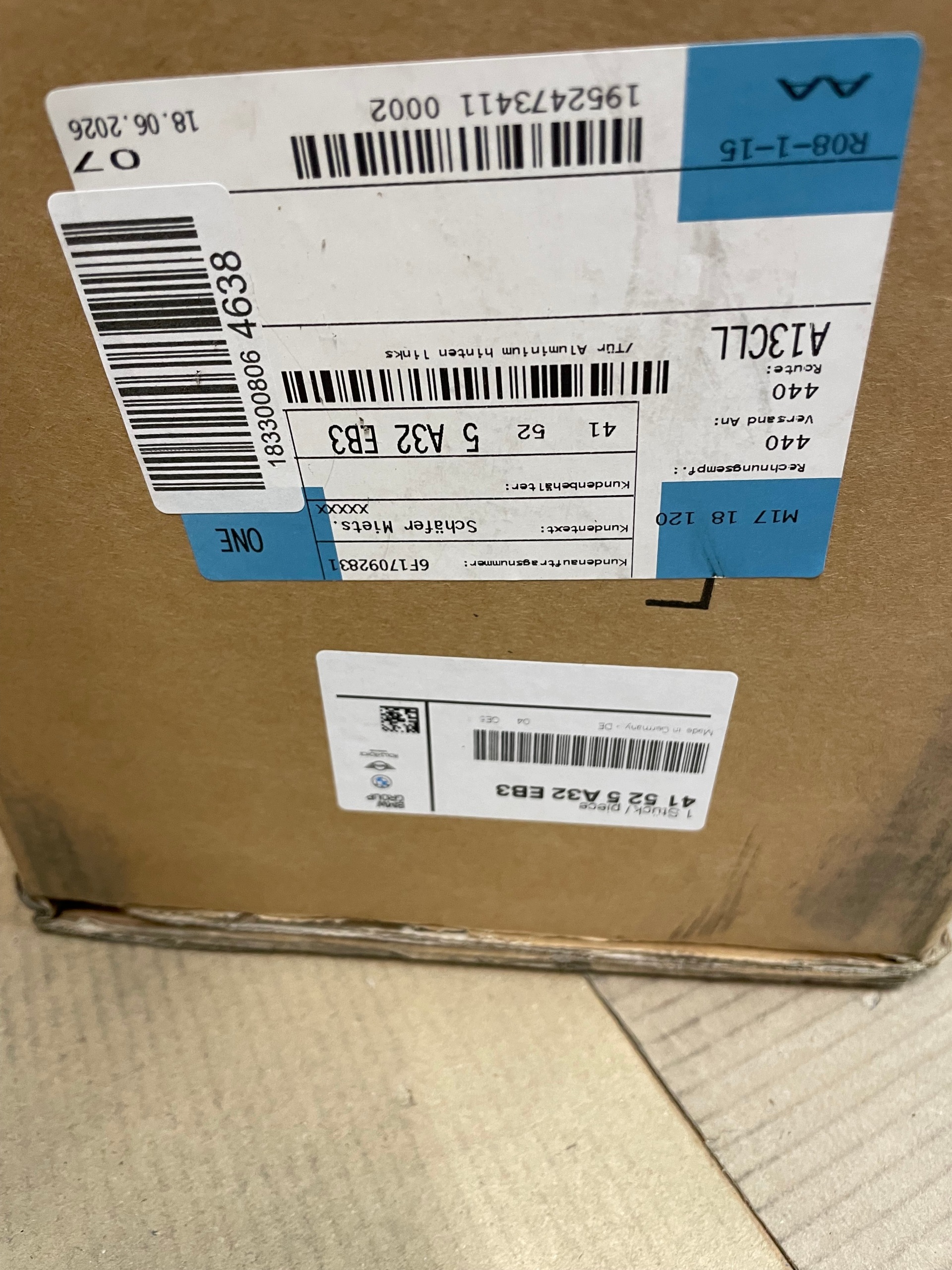 Tür heck links BMW 5 G61 M5 G99 neu Original