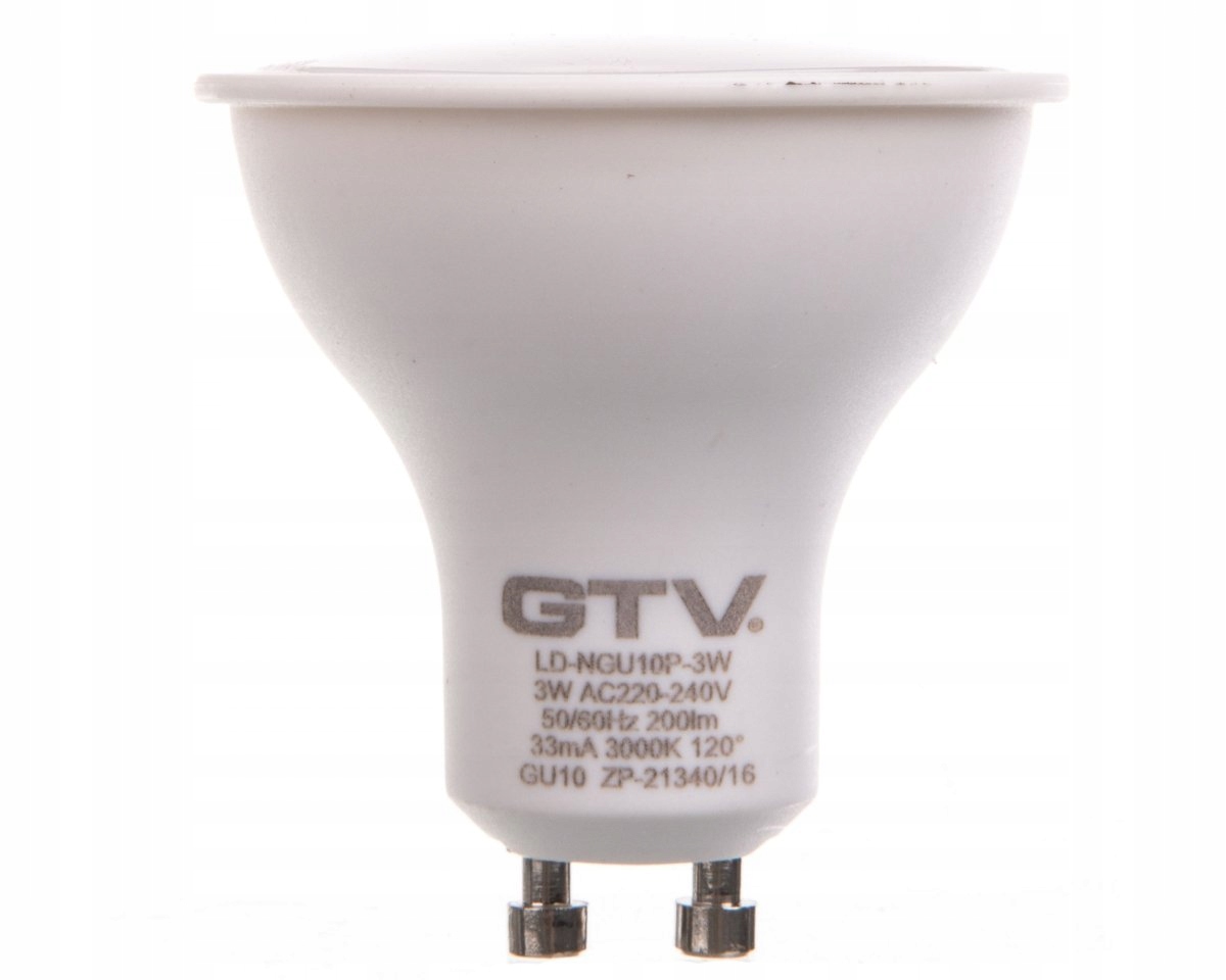 

Żarówka Led GU10 3W 220lm 3000K