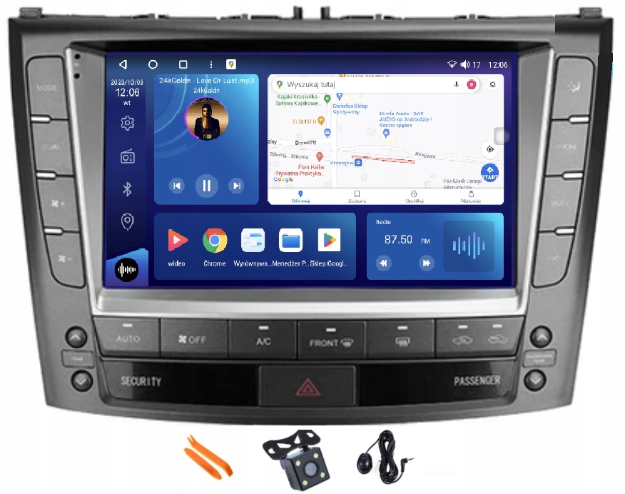 Rádio Android Navigácia VQ230 Qled Carplay Lte Gps Lexus IS250 XE20 05-13