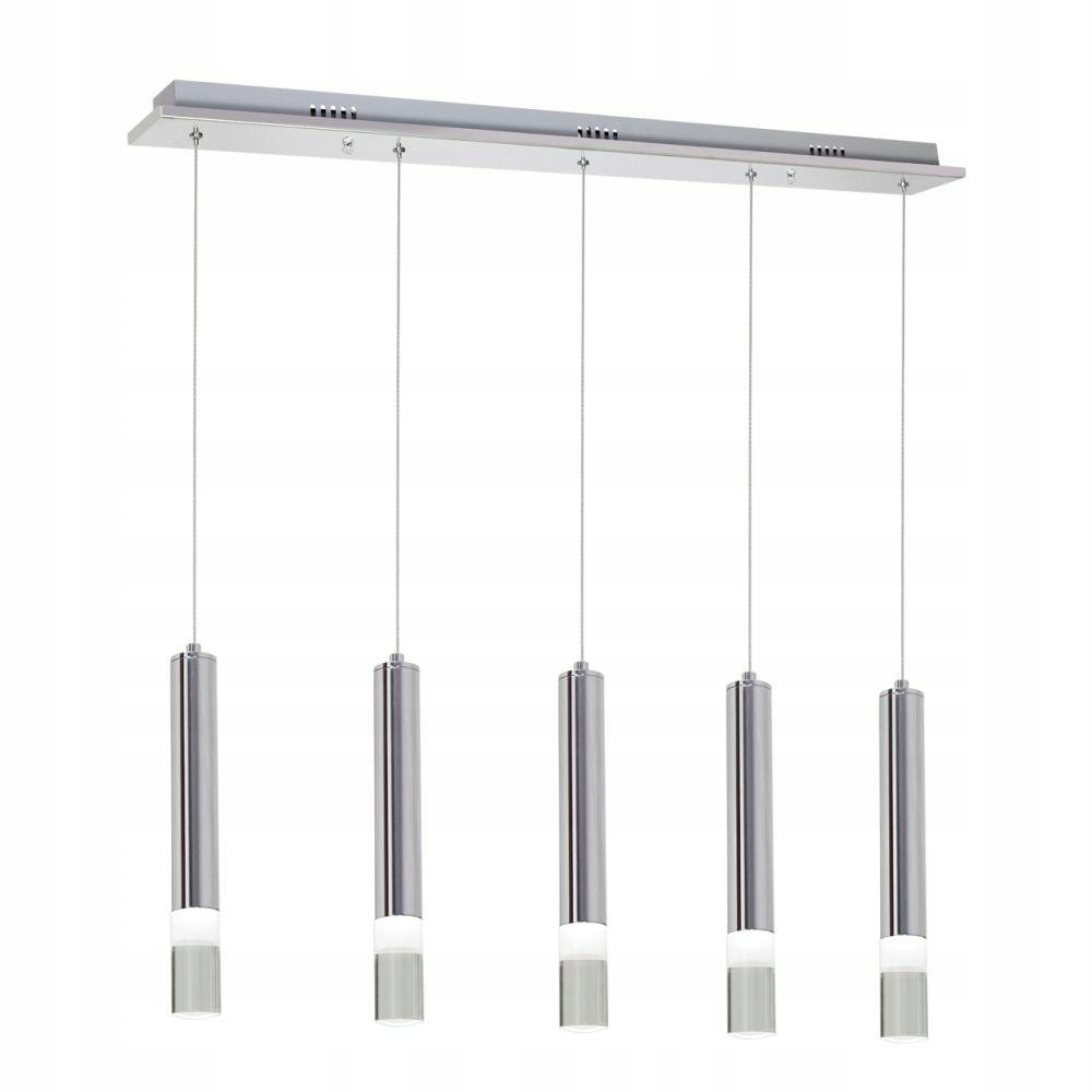 Lampa wisząca Tuby Ice 5xLed 25W chrom nowoczesna do salonu