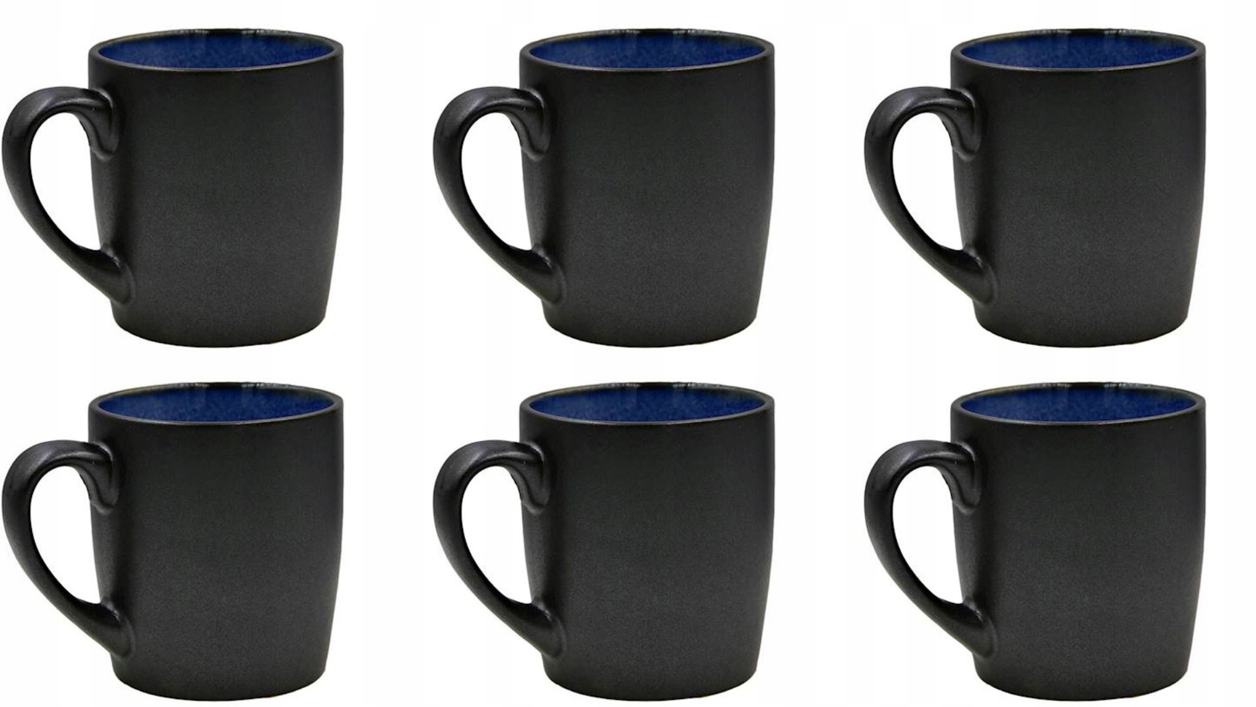 

Kubki Ceramiczne 6x Do Kawy Herbaty 300ml Granat