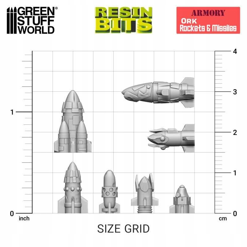 3D Printed Set - Ork Rockets and Missiles 48 szt. Nazwa GSTU521473