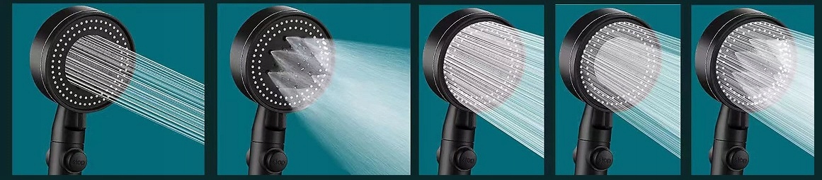 SŁUCHAWKA PRYSZNICOWA OSZCZĘDNA Z 5 FUNKCJAMI LOFT Linia OSZCZEDNA