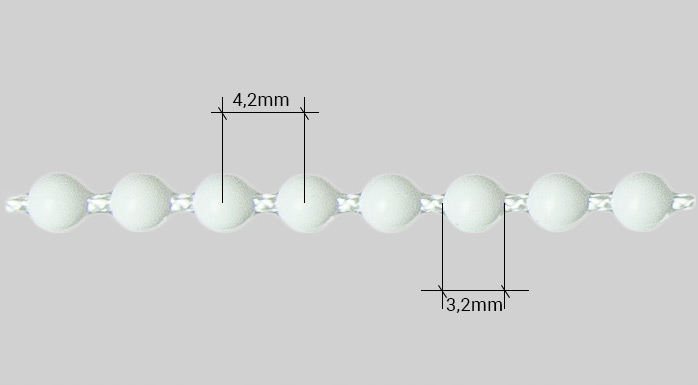 Łańcuszek kulkowy DO ROLET 3,2mm MOCNY 10mb Marka inna