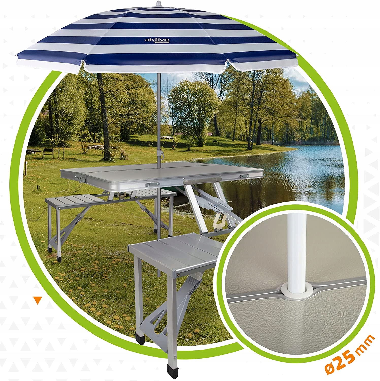 Stół turystyczny ACTIVE Lekki, 86 x 139 x 67 cm Marka ACTIVE