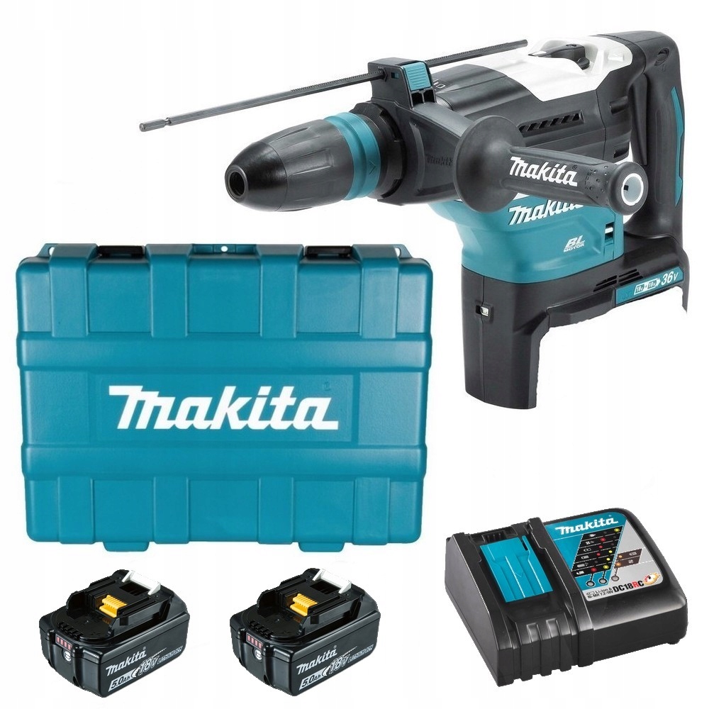 Makita Aku Młot Udarowy Sds Max 36V Walizka 2x5Ah BL1850 DC18RC DHR400ZKN
