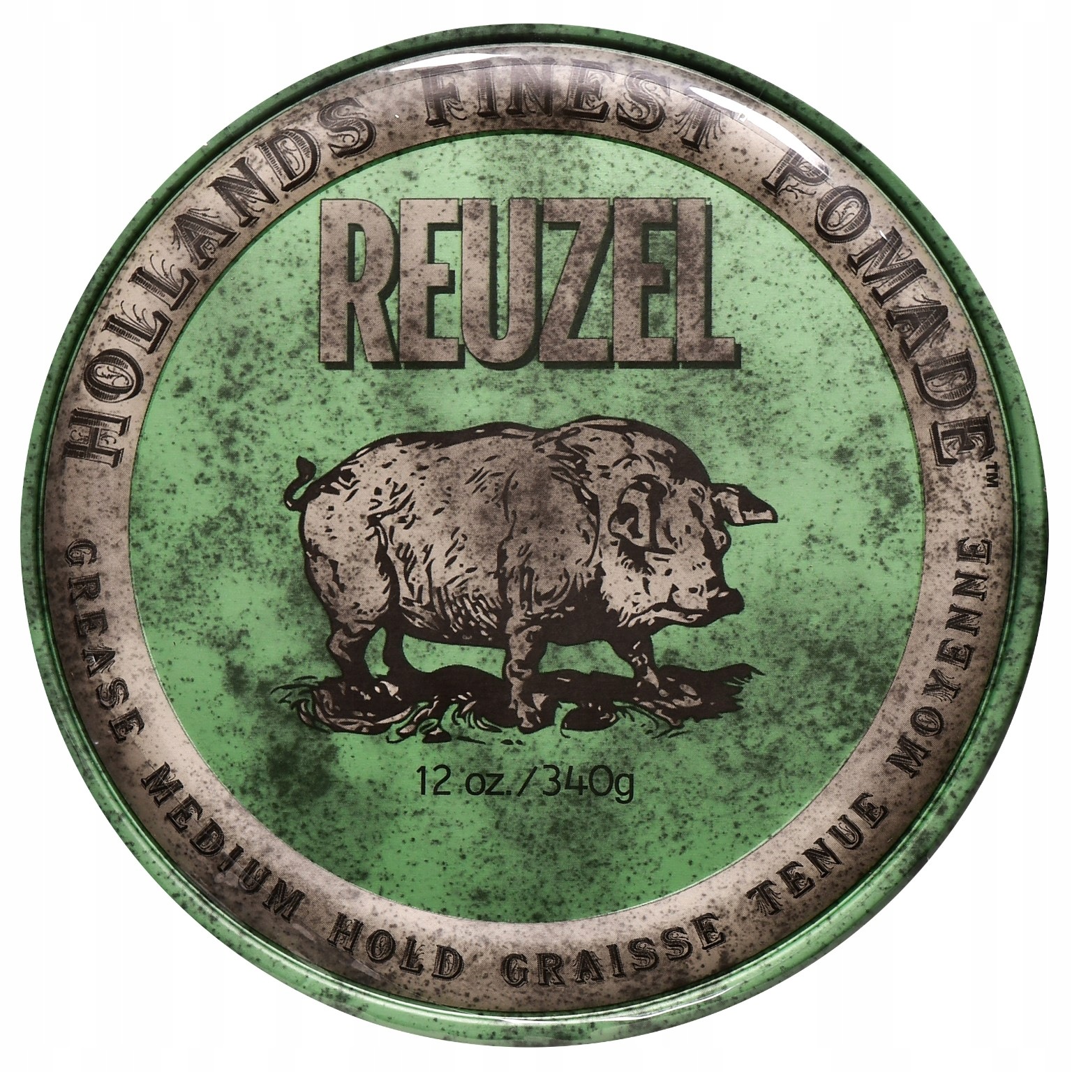 Średnie lub mocne utrwalenie Reuzel Green Grease pomada do włosów 340 g