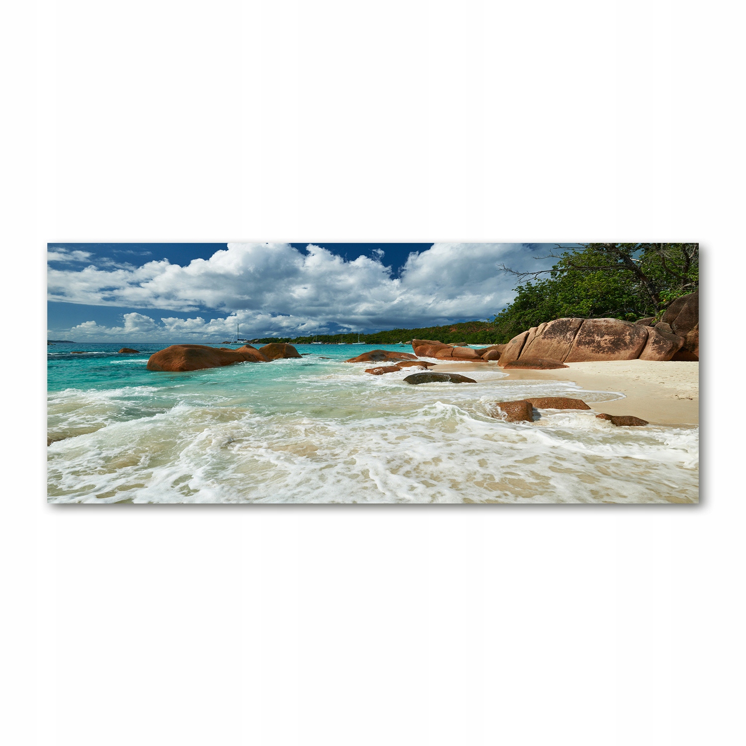 

Foto obraz akryl zdjęcie Plaża Seszele 125x50 cm